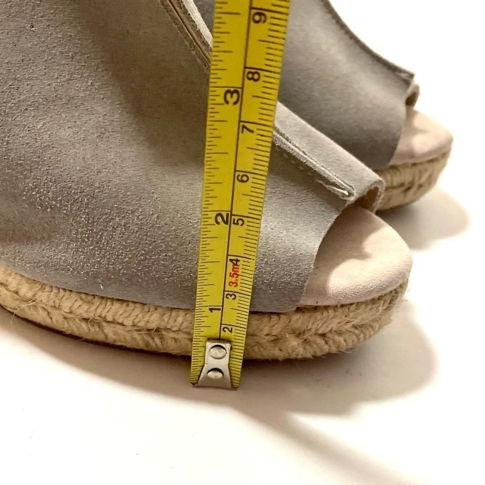 Anthropologie Maypol Suede Wedge Espadrille Slides 8.5 Heels